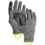 Schwarze Ortovox Touchscreen-Handschuhe aus Leder für Herren Größe M 