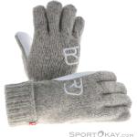 Reduzierte Graue Ortovox Swisswool Fingerhandschuhe aus Leder für Herren Größe XS für den für den Winter 