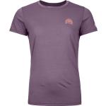 Auberginefarbene Kurzärmelige Ortovox T-Shirts für Damen Größe M 