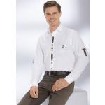 Weiße Bestickte OS TRACHTEN Trachtenhemden mit Knopf aus Baumwolle für Herren Größe XL 