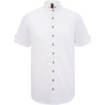 Weiße Kurzärmelige OS TRACHTEN Stehkragen Stehkragenhemden aus Baumwolle für Herren Größe 3 XL 