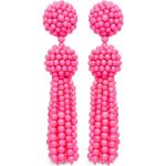 Pinke Oscar de la Renta Oscar Quasten-Ohrringe aus Kunststoff für Damen 