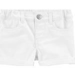 Reduzierte Weiße OshKosh Jeans Shorts für Kinder mit Reißverschluss aus Baumwolle für Mädchen Größe 104 