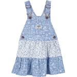 Reduzierte Hellblaue Blumenmuster OshKosh Trägerkleider mit Knopf aus Baumwolle für Damen Übergrößen 