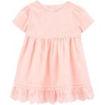 Reduzierte Pinke Unifarbene OshKosh Rundhals-Ausschnitt Kinderspitzenkleider aus Baumwolle Größe 74 
