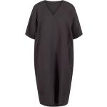 Schwarze Kurzärmelige OSKA Mini V-Ausschnitt Sommerkleider für Damen Größe M für den für den Sommer 