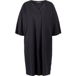 Schwarze Kurzärmelige OSKA Mini V-Ausschnitt Tunika-Kleider für Damen Größe S 