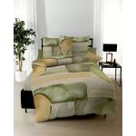 Olivgrüne KAEPPEL Feinbiber Bettwäsche mit Reißverschluss aus Baumwolle maschinenwaschbar 135x200 