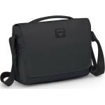Schwarze Nachhaltige Messenger Bags & Kuriertaschen mit Reißverschluss aus Polyester mit Laptopfach 