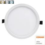Osram LED Einbaustrahler »OSRAM LED Chip Einbauspots Rund Spar 10W 15W 30W Farbtemperatur Verstellbar«, LED Deckenleuchte, LED Deckenlampe, LED Downlight, LED Spots