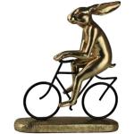 Osterhase AM DESIGN "Osterfigur, Hase auf Fahrrad, Frühjahrsdeko" Dekofiguren goldfarben (goldfarben, schwarz)