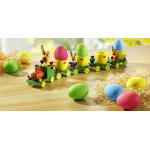 Grüne bader Eierbecher mit Tiermotiv aus Holz Ostern 