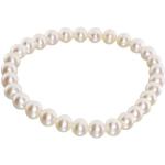 Cremefarbene Perlenarmbänder mit Echte Perle für Damen 1-teilig 