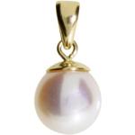 Goldene Perlenanhänger aus Gold 14 Karat mit Echte Perle für Damen 