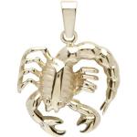 Goldene Skorpion-Anhänger mit Sternzeichen-Motiv aus Gold 14 Karat mit Diamant für Damen 