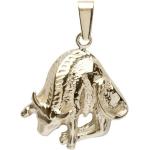 Goldene Stier-Anhänger mit Sternzeichen-Motiv aus Silber mit Diamant für Damen 