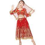 Rote Bollywood-Kostüme aus Chiffon für Herren Größe L 