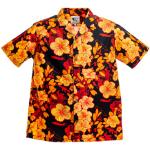Orange Miami Vice Hawaiihemden mit Knopf für Damen Übergrößen 
