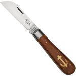 Otter Anchor Knife 173 R Small Stainless, Sapeli, Brass Anchor, Taschenmesser