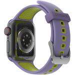 OtterBox All Day Uhrenarmband für Apple Watch Series 9/8/7/6/SE 2. gen/SE 1. gen/5/4/3 - 38mm/40mm/41mm, weiches, angenehmes und strapazierfähiges Silikonband für Apple Watch, Lila/Grün