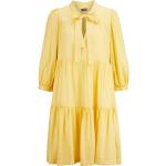 Gelbe 3/4-ärmelige Ottod’Ame Mini Minikleider & kurze Kleider mit Volants Handwäsche für Damen 