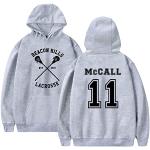 OUHZNUX Teen Wolf Hoodie, Langarm-Sweatshirt mit Abbildung 11 McCall-Aufdruck, lässige Mode-Sweatshirts für Männer und Frauen (2XS-4XL)