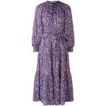 Violette Langärmelige Oui Maxi Herbstkleider aus Viskose für Damen Größe XS 