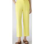 Gelbe Unifarbene Business Oui Business-Hosen aus Leinen für Damen Größe XS 