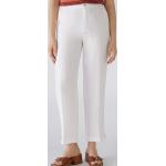 Weiße Unifarbene Business Oui Business-Hosen aus Leinen für Damen Größe XS 