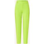 Hellgrüne Oui Bundfaltenhosen mit Reißverschluss aus Jersey für Damen Größe L 