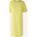 Gelbe Bestickte Oui Rundhals-Ausschnitt Leinenkleider aus Leinen für Damen Größe S 