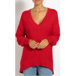Reduzierte Rote Unifarbene Oui V-Ausschnitt Wintermode aus Baumwolle für Damen Größe S für den für den Herbst 
