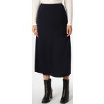 Reduzierte Marineblaue Casual Oui Midi Slip Skirts & Satinröcke aus Satin für Damen Größe XS 