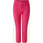 Pinke Oui Skinny Jeans mit Reißverschluss aus Baumwolle für Damen Größe M 
