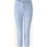 Blaue Oui Skinny Jeans mit Reißverschluss aus Baumwolle für Damen Größe L 