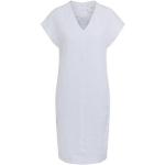 Weiße Oui V-Ausschnitt Sommerkleider aus Leinen für Damen 
