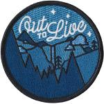 Out To Live Patch – 7,6 cm Zoll – Outdoor Thema Bäume Fluss Logo National Park Series gesticktes Eisen/Nähen auf Badge DIY Applikationen von Athena Marken