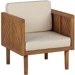 Hellbraune Rustikale Beliani Loungestühle geölt aus Akazienholz Outdoor 