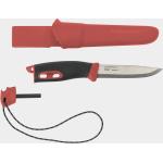 Outdoor-Messer mit integriertem Feuerstahl Morakniv Companion Spark (S), 223 mm, TPE-Gummi / recycelter schwedischer rostfreier Stahl, rot