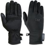Schwarze Outdoor Research Backstop Touchscreen-Handschuhe aus Veloursleder für Herren Größe M 