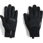 Schwarze Outdoor Research Sensor Nachhaltige Touchscreen-Handschuhe aus Polyester für Herren Größe 1 für den für den Winter 