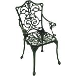 Dunkelgrüne Vintage 4Home Gartenstühle Metall mit Armlehne Breite 50-100cm, Höhe 50-100cm, Tiefe 50-100cm 