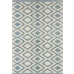 Blaue Ethno Outdoor-Teppiche & Balkonteppiche aus Polypropylen schmutzabweisend 