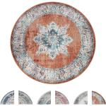 Pastellblaue Moderne Runde Outdoor-Teppiche & Balkonteppiche aus Textil 