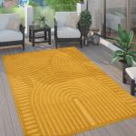 Cremefarbene Unifarbene Moderne Paco Home Outdoor-Teppiche & Balkonteppiche aus Kunststoff 
