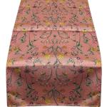 Altrosa Blumenmuster Vintage Zeitzone Tischläufer aus Textil 