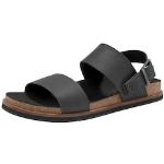 Reduzierte Schwarze Timberland Amalfi Vibes Outdoor-Sandalen mit Schnalle aus Leder für Herren Größe 41,5 für den für den Sommer 