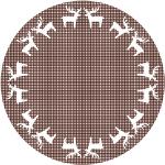 Braune xxxlutz Runde Outdoor-Teppiche & Balkonteppiche 100 cm aus Kunststoff 