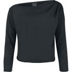 Schwarze Langärmelige Damensweatshirts Größe XL 