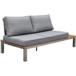 Reduzierte Silbergraue Moderne Outflexx Nachhaltige Zweisitzer-Sofas aus Teakholz Breite 150-200cm, Höhe 150-200cm, Tiefe 50-100cm 